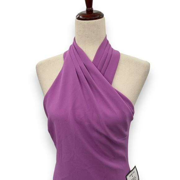 NEW Rachel Roy Halter Sheath Dress Magenta Purple Fitted Cocktail Career Work - Picture 5 of 13
